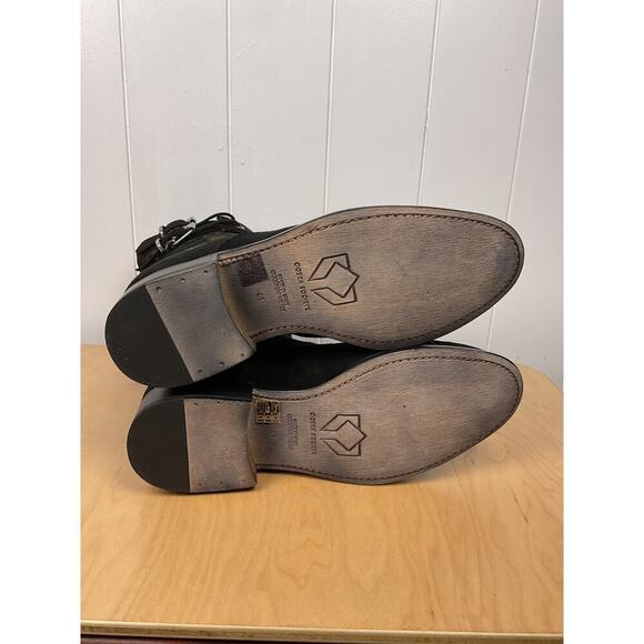 Cobra Society Javier Mens Black Suede Short Moto Riding Boots EU 41 US 8 - Picture 6 of 7